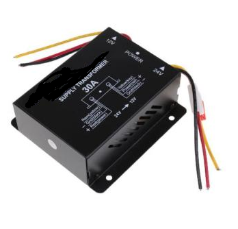 VOLTAGE CONVERTER DC/DC, 24V/12V, 30A max.