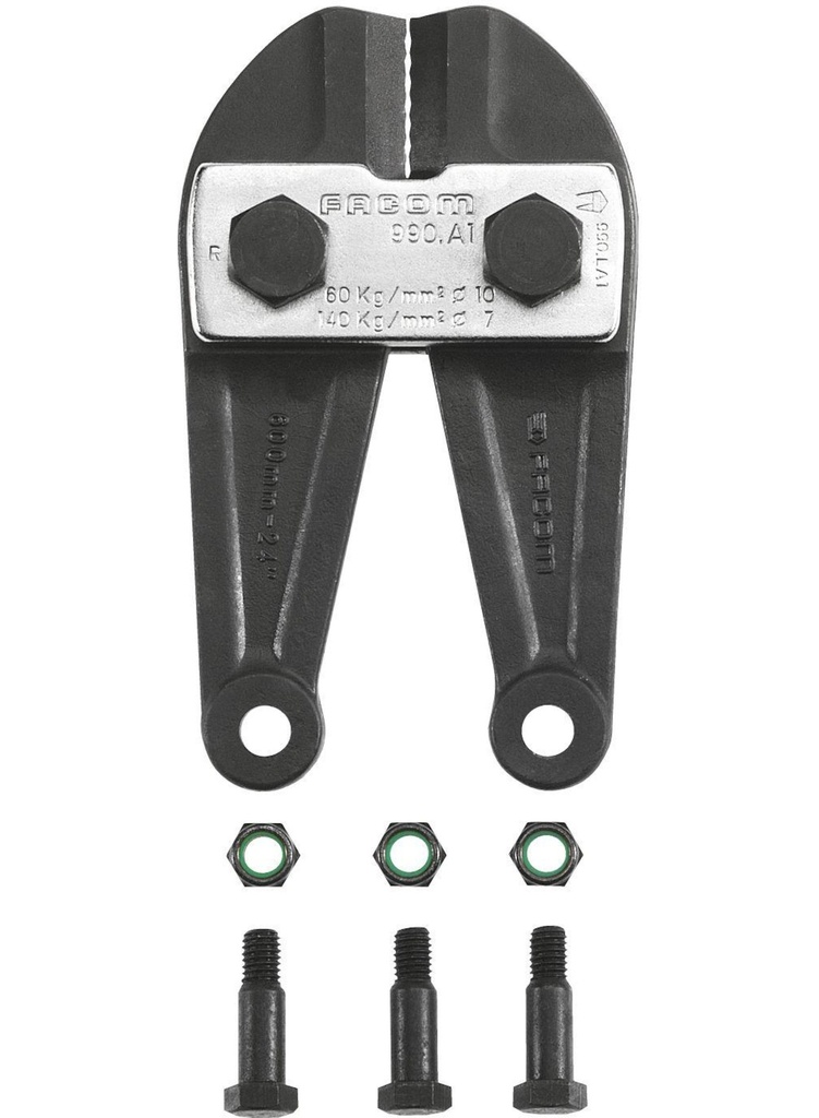 (bolt croppers 990.B2) SPARE BLADE + screws, 990.LB2