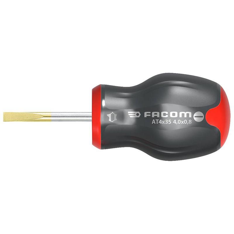 SCREWDRIVER slotted head, 4x35mm, short blade, AT4X35