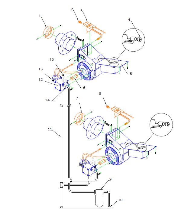 (Elastec Mediburn 30) CHECK VALVE fuel (4VALVCH008)