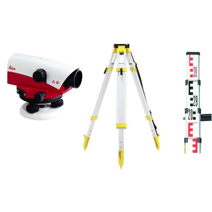 LAND SURVEYING SET + tripod, measuring staff