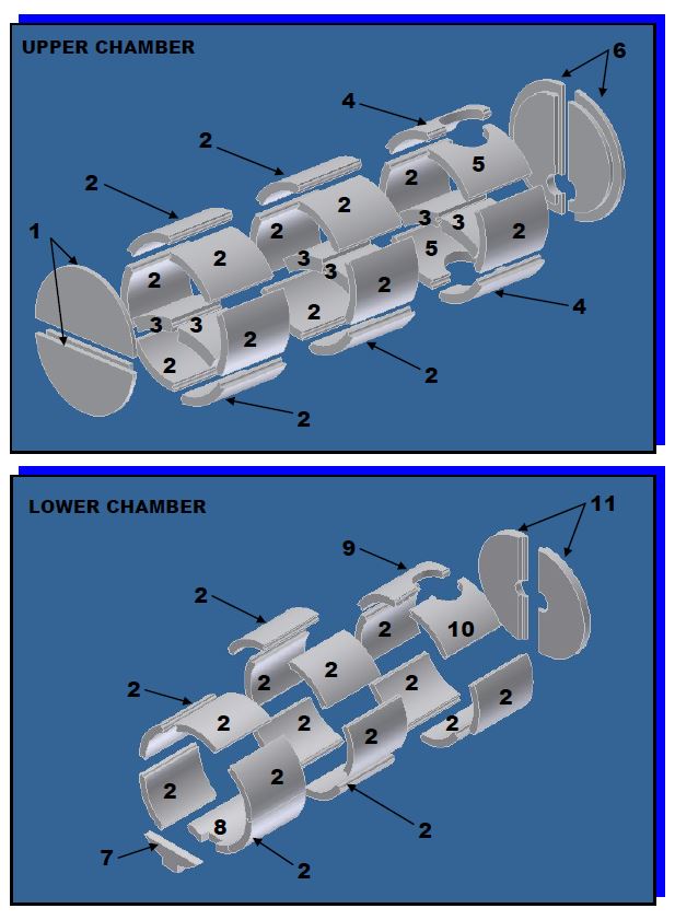 (Elastec Mediburn 30) BRIQUE n°12 (4BRICME039) porte, 2x