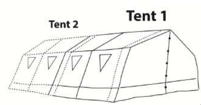 (tent dispensary 27.5m²) ASSEMBLY BAND, for 2 tents