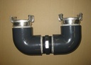 ASSEMBLY double elbow coupling, 4", 180°+Guillemin couplings
