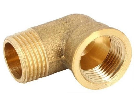 ELBOW COUPLING 90° threaded, brass, ½", FxM