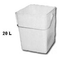 SEAU + COUVERCLE, plastique alimentaire, 20l, empilable