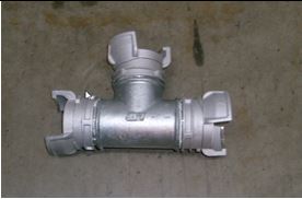ASSEMBLY T-coupling, 2" + half-couplings + lock