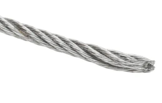 (petite pompe) CABLE INOX, 2mm², résiste 250kg, metre