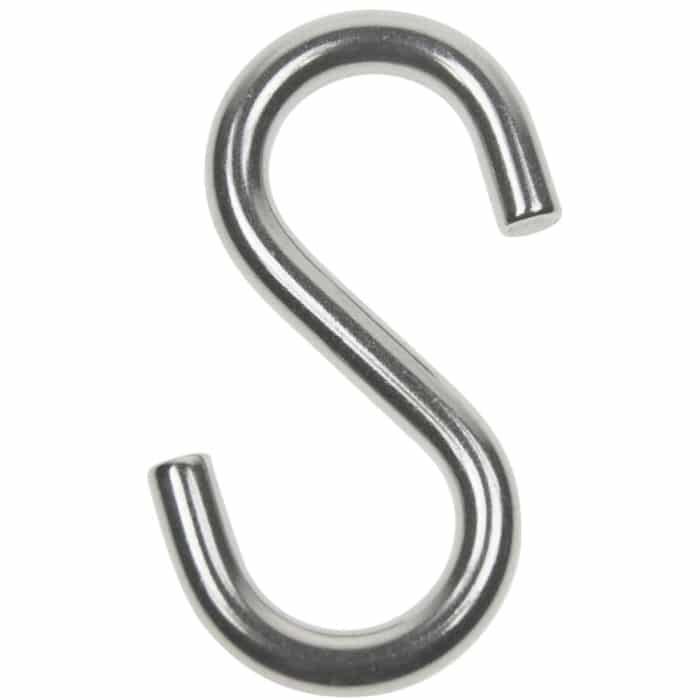 HOOK S-shape, stainless steel, 100mm