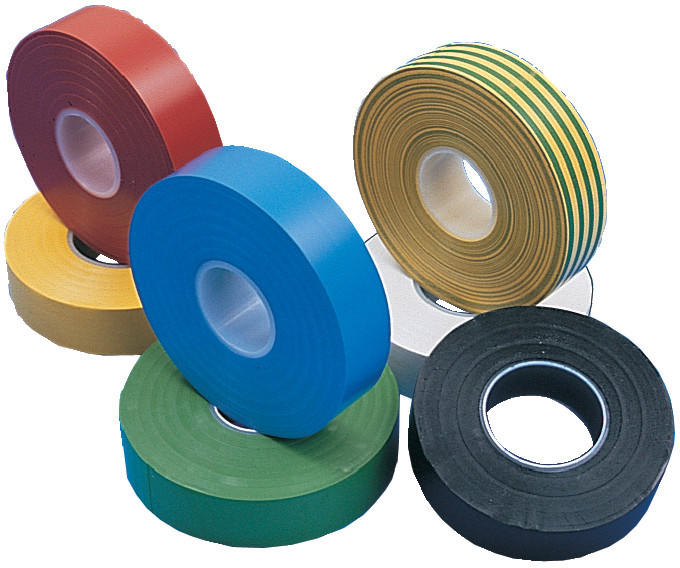 INSULATING TAPES adhesive, 15mmx10m, diff. colours, 12 roll