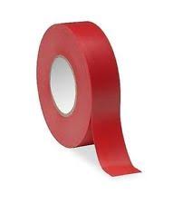 INSULATING TAPE adhesive, 15mmx10m, red, roll