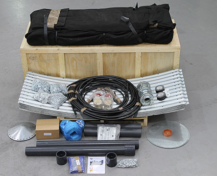 KIT RESERVOIR (Oxfam), 90 m³, stock./décant., 3", 7 m Ø