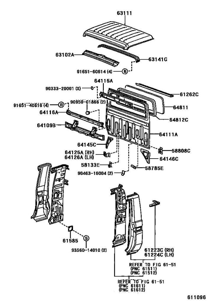 CABIN RR BODY PANEL PICK-UP, HZJ79SC MK2