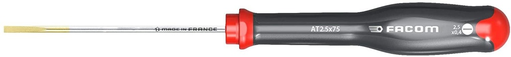 SCREWDRIVER slot head, round milled blade, 3x75mm, AT3X75