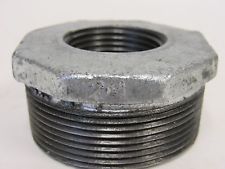 REDUCER COUPLING threaded, galvanized, 2"-¾", MxF