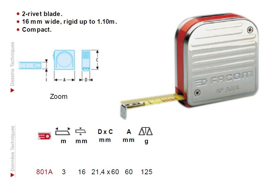 METRE RUBAN, 3m, 801A