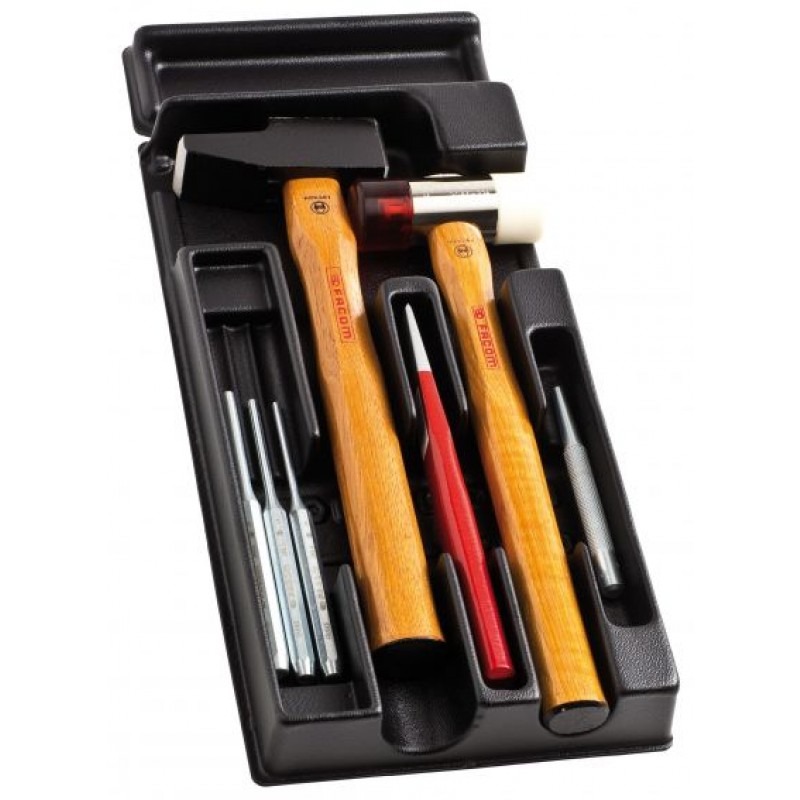 IMPACT TOOLS SET 7 pcs, hammer/mallet/chisel/punch, MOD.MI1