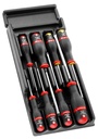 SCREWDRIVERS 8 pcs, 6 flats, 2 PH, MOD.AT1