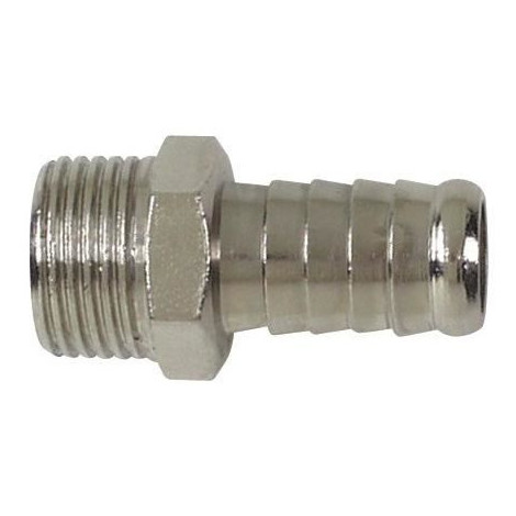 COUPLING threaded male, ¼", ringed for hose 8mm