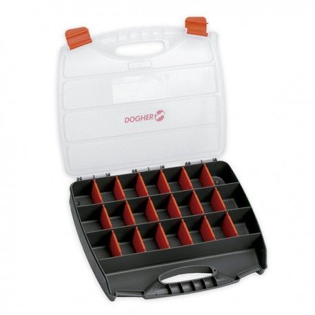 COMPARTMENT BOX with 21 compartments, plastic, 500x300x60mm