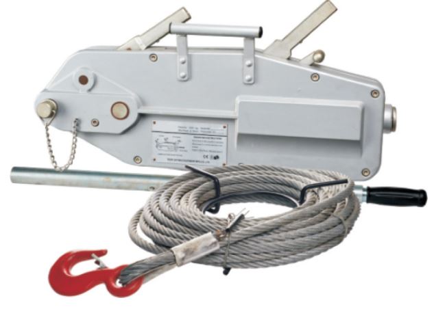 HAND WINCH, 1600kg lift/2500kg pull + 20m cable