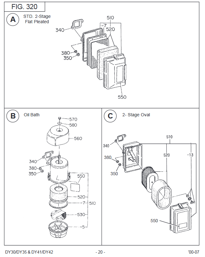 (Robin DY 30/35/41) AIR FILTER