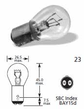 AMPOULE feu arrière, 21/5W, 12V, pce