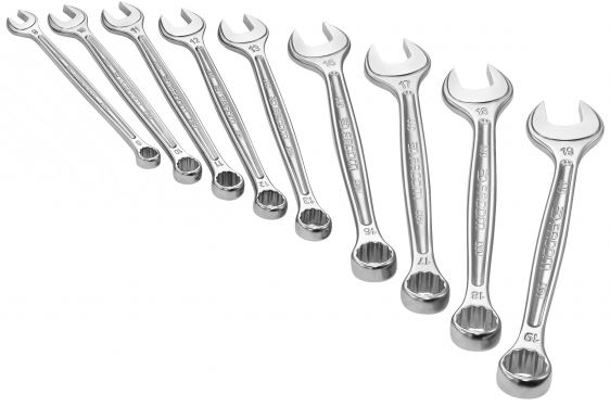 COMBINATION WRENCHES 12 point, 8-19mm, 440.JE9 9pcs