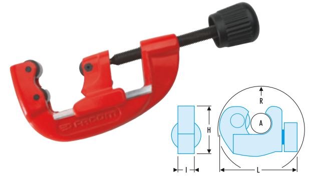 PIPE CUTTER, 9/16"-2"3/8, slide-type, 336.60