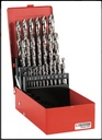 DRILL BITS, Ø1-13mm p½mm, for steel, 25 pcs, 222A.TJ25