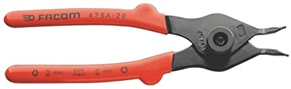 IN/OUT CIRCLIP PLIERS, out. Ø20-48mm/in. Ø19-45mm, 475A.20