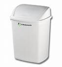 RUBBISH BIN, 100l, white, plastic + lid