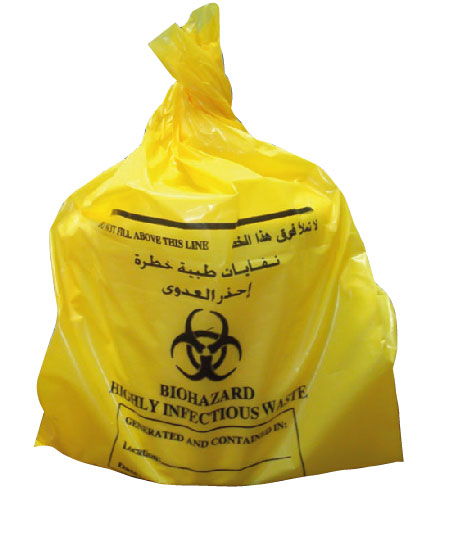 REFUSE BAG, 70l, yellow, for infectious waste