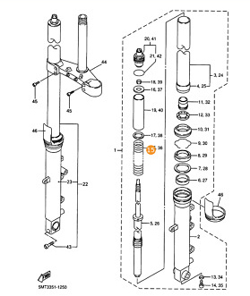 (Yamaha AG200) Spring, front fork