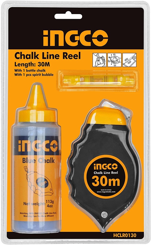 CHALK REEL, 30m length + chalk powder bottle 113g