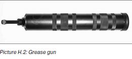 (MUST2 lift.syst.) GREASE GUN (HETEK) lever operated