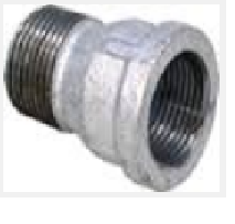 REDUCER COUPLING threaded, galvanized, 2"-½", MxF