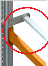 (AR racking) PALLET STOP single face, galvanised, 100/2700