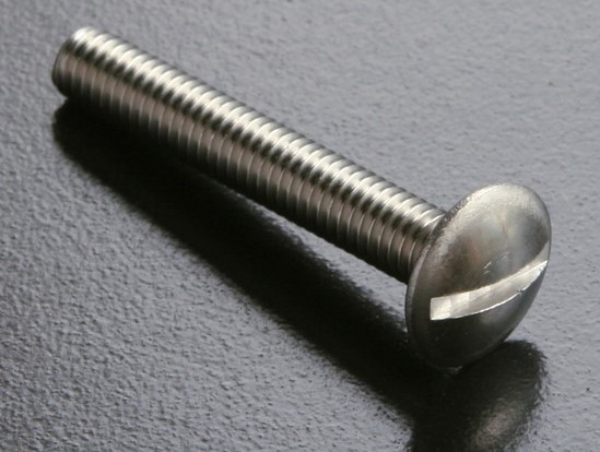 SCREW domed head, galvanised, M4x8mm, total thread