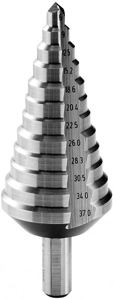 STEPPED DRILL BIT, PG7-PG29, for steel, 678014