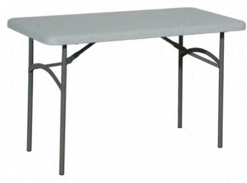 TABLE, ±120x60x75cm, foldable, reinforced plastic surface