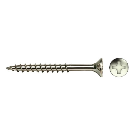 SCREW round head, galva., Ø4.0x40mm, PZ, for wood, 200pcs