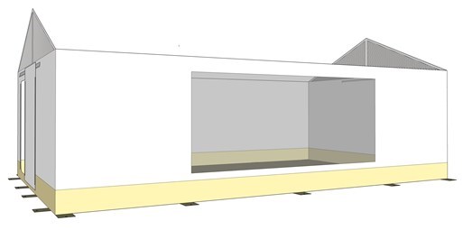 (tente polyvalente 45m²) CABINE ISOLEMENT multipatient, PVC