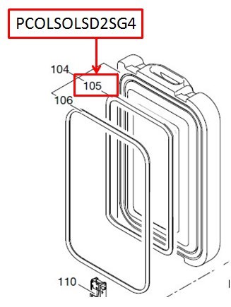 (BMedical TCW2000SDD) INNER GASKET FREEZ.DOOR (294.5104.05)