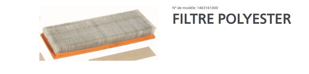 (Nilfisk SW750) FILTRE polyester (1463161000)