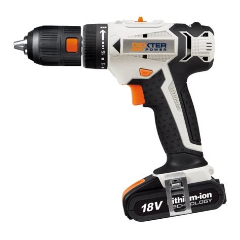 DRILL-SCREWDRIVER cordless (Dexter) 18V, batt. 2x + charger