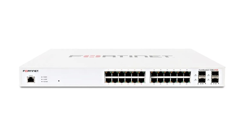 NETWORK SWITCH (FortiSwitch FS-124E-POE) 1 Gbit/s, 24 ports