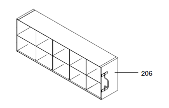 (B Medical UF455/755) RACK, 13x13x10cm, for 10 cryoboxes