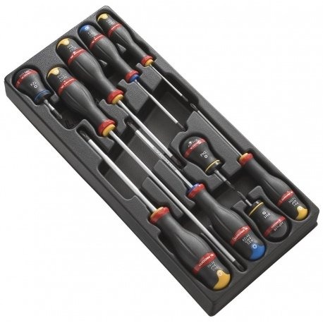 SCREWDRIVER SET Phillips & Pozidriv, MOD.AT5, 10 pcs