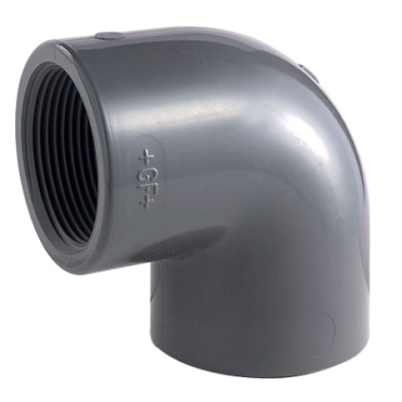 ELBOW COUPLING 90° threaded, PVC, Ø 50mm, FxF